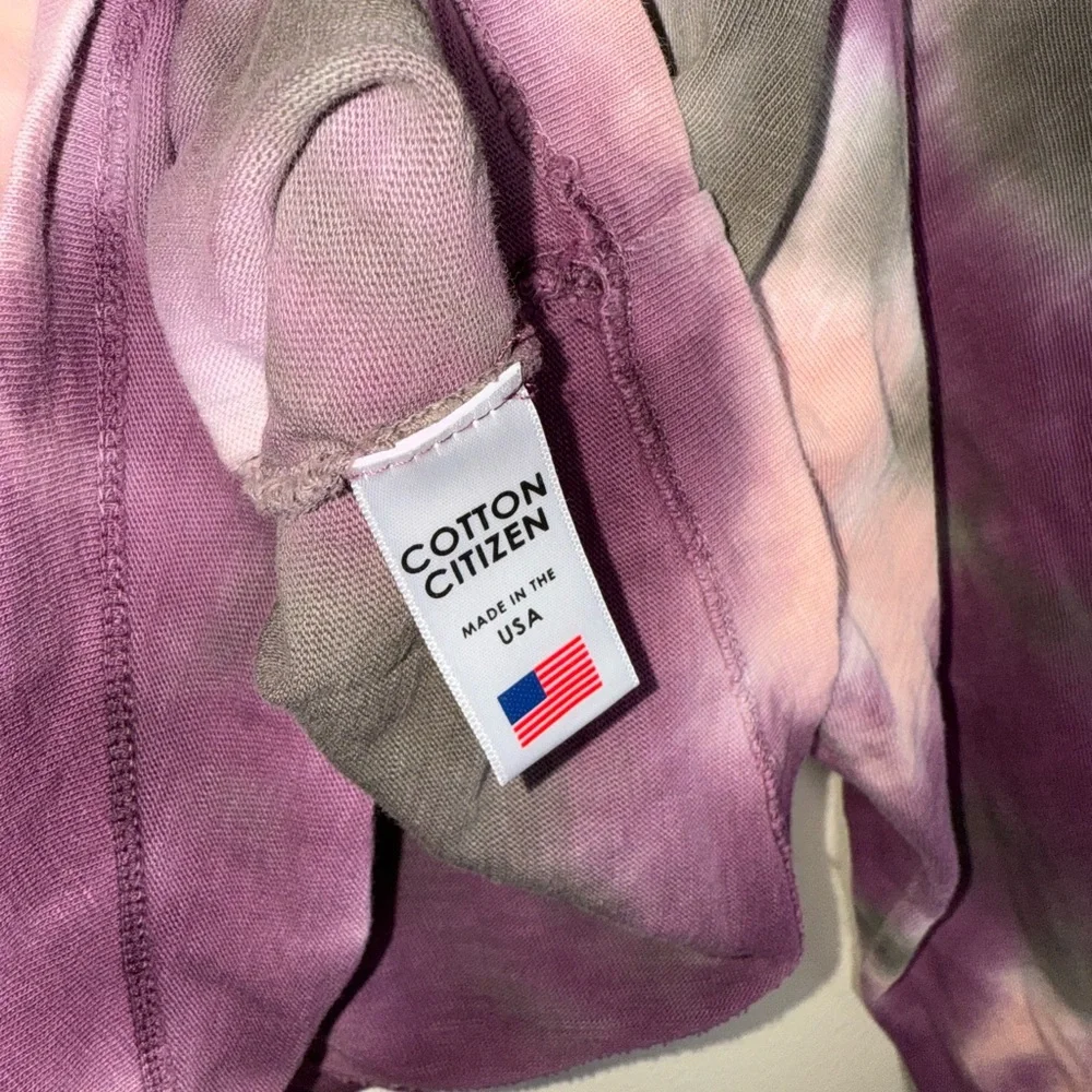 Cotton Citizen Tokyo Crop Long Sleeve Tee Pink Plum Hazel Size M Tie-dye - Picture 6 of 8